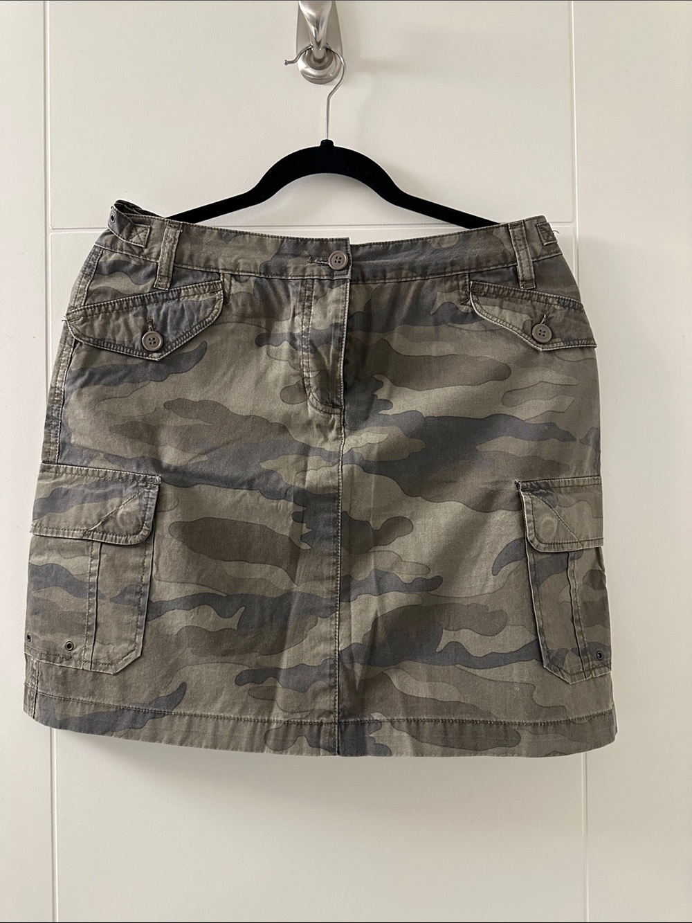 JCrew Camo Cargo Mini Skirt - Olive Green (100)